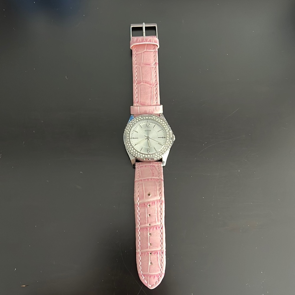 GUESS Leather Band Watch
